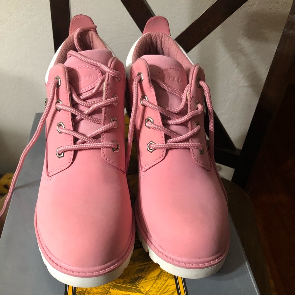 Pink and White Lugz
